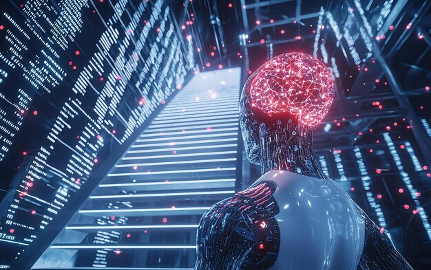 Artificial intelligence development team working on innovative software projects